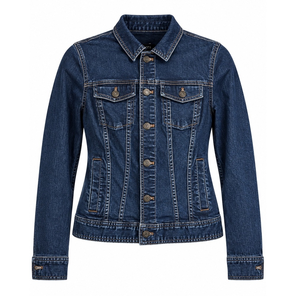 Talbots Denim Jacket Small Petite Classic Dark Wash Jean Jacket 4 Pocket